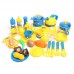 33 Pcs Kitchen Cooking Toys Tea-set Cutlery Pans Kids Pretend Developmental Play Gift